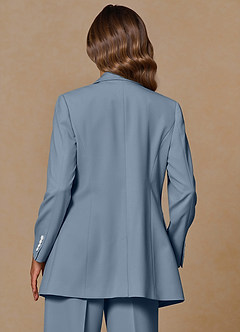 front Rowan Dusty Blue Refined Weave Performance 3-Piece Suit
