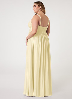 Azazie Chanel Bridesmaid Dresses Lemon Sorbet A-Line Pleated Chiffon Dress image9