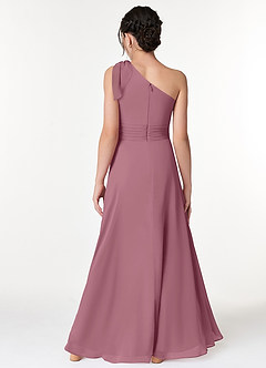 Azazie Cleo Junior Vintage Mauve A-Line Pleated Chiffon Dress image2