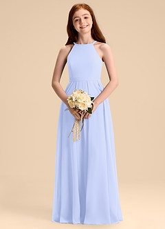 Azazie Arianthe Junior Abito A-Line in Chiffon Plissettato Lavanda image2