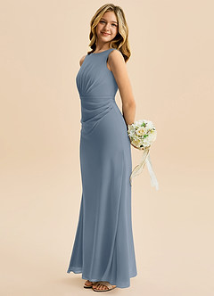 Azazie Floris Junior Twilight A-Line Pleated Chiffon Dress image5