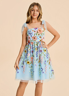 front Azazie Opal Junior Formal Dress