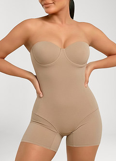 front Body gainant rafraîchissant sans bretelles à armatures et bonnets moulés