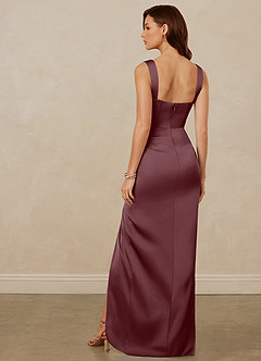 Christian Siriano Bridal for Azazie 1017 Bridesmaid Dresses Sangria Sheath Sweetheart Neckline Stretch Satin Dress image5