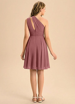 Azazie Charlize Junior Jurk van Chiffon met A-Lijn Geplooid Amethist image2