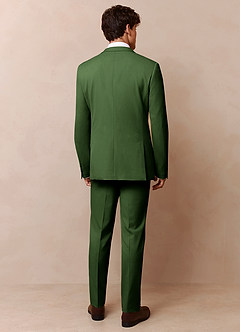 front James Olive Structured Stretch Suit Jacket