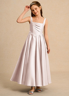 Azazie Mochi Girl Flower Girl Klänningar Klä Balklänning i Matt satäng Plisserad image6