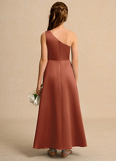 Azazie Taffy Junior Formal Flower Girl Klänningar Klä A-Line i Matt satäng Spets image2