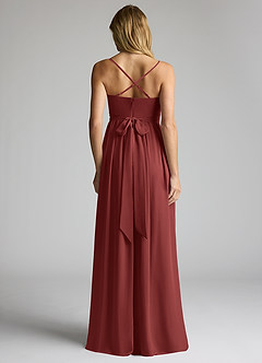 Azazie Llana Maternity Bridesmaid Dresses A-Line Chiffon Floor-Length Dress image4