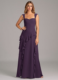 Azazie Sloane Bridesmaid Dresses Plum A-Line Sweetheart Neckline Chiffon Dress image5
