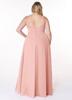 Azazie Moira Bridesmaid Dresses Rosette A-Line Scoop Chiffon Dress image9