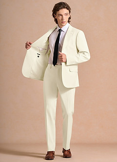 front James Ivory Structured Stretch Suit
