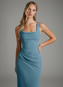 Azazie Asa Bridesmaid Dresses Bermuda Sheath Corset Chiffon Dress image3