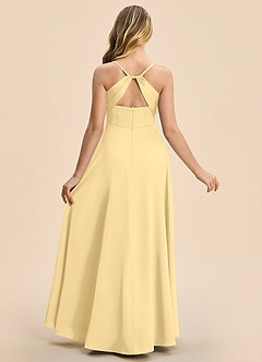 Azazie Gia Junior Robe Trapèze en Satin extensible Plissé Beurre image2