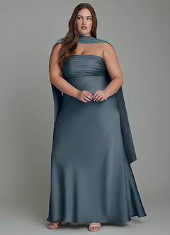 Azazie Saylor Bridesmaid Dresses Twilight Mermaid Strapless Stretch Satin Dress image15