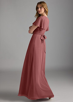 Azazie Zaniah Bridesmaid Dresses Amethyst A-Line Chiffon Dress image7