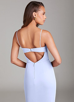 Azazie Leonis Jurken voor bruidsmeisjes Converteerbaar Jurk van Mesh met Kolom Strapless Lavendel image3