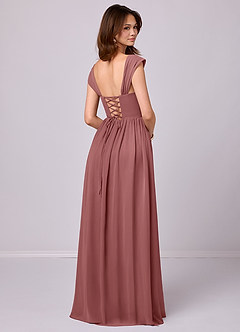 Barbie ♥ Azazie Bridesmaid Dresses Amethyst A-Line Corset Chiffon Dress image5
