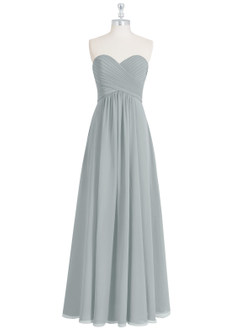 Azazie Yazmin Bridesmaid Dresses Dolphin Grey A-Line Sweetheart Neckline Chiffon Convertible Dress image8