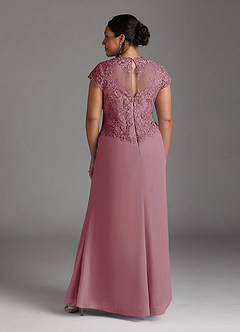 Azazie Junie Moeder van de bruid jurken A-Lijn Jurk van Chiffon Kant Vintage Mauve image8