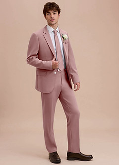 front Ethan Dusty Rose Refined Weave Suit