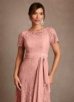 Azazie Sheffield Abiti per la Madre della Sposa Abito A-Line in Chiffon Pizzo Rosetta image7