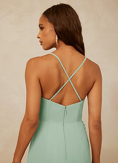 Christian Siriano Bridal for Azazie 1006 Bridesmaid Dresses Agave Mermaid Ruched Chiffon Dress image7