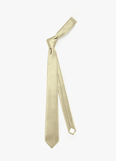 front Metallic Satin Skinny Tie