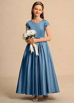 Azazie Bunny Girl vestidos de niña de las flores Vestido de Bermudas de Encaje de Princesa image3