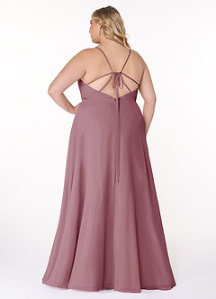 Azazie Everleigh Bridesmaid Dresses Vintage Mauve A-Line Sweetheart Pleated Chiffon Dress image9