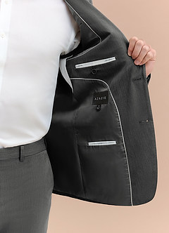 front William Holzkohle Anzugjacke