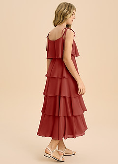 Azazie Shortcake Junior Klä av A-Line i Chiffong Rosett image7