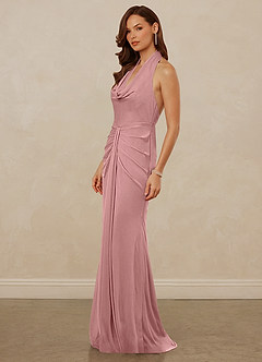 Christian Siriano Bridal for Azazie 1018 Venta Final Vestido de Cabernet de Malla de Corte Recto con Plisado image7