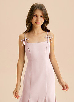 Azazie Evey Junior Jurk van Chiffon met Zeemeermin Geplooid Blozend Roze image6