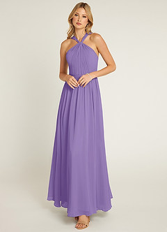 Azazie Jacey Bridesmaid Dresses Tahiti A-Line Pleated Chiffon Dress image1