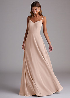 Azazie Marley Bridesmaid Dresses English Rose A-Line Off the Shoulder Chiffon Convertible Dress image5