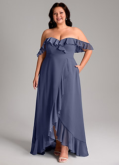 Azazie Lyra Bridesmaid Dresses Stormy A-Line Chiffon Convertible Dress image11