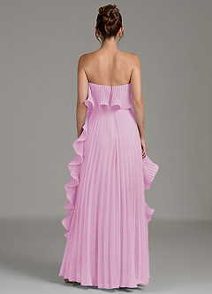 Azazie Alexia Bridesmaid Dresses Candy Pink A-Line Ruched Chiffon Dress image7