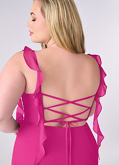 Barbie ♥ Azazie 신부 들러리 드레스 인어 쉬폰 플로어 길이 드레스 image10