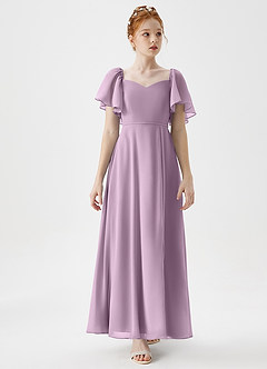 Azazie Chloe Junior Wisteria A-Line Sweetheart Neckline Chiffon Dress image5