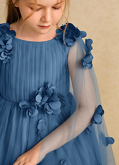 Azazie Staria Flower Girl Dresses Twilight Ball-Gown Ruched Tulle Dress image10
