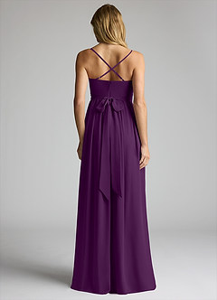Azazie Llana Maternity Bridesmaid Dresses A-Line Chiffon Floor-Length Dress image4