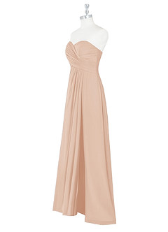 Azazie Arabella Allure Robes de demoiselle d'honneur Robe Trapèze Convertible en Mousseline de soie Encolure en Forme de Cœur Rose Perle image11