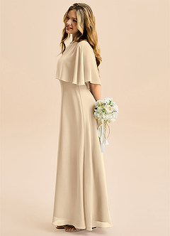 Azazie Maris Junior A라인 쉬폰 플로어 길이 주니어 신부 들러리 드레스 image3