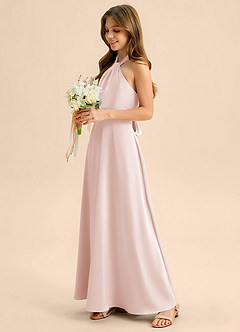 Azazie Beah Junior Klä av A-Line i Stretch Satin Plisserad image7