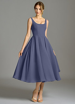 Azazie Amalie Bridesmaid Dresses Stormy A-Line Pleated Chiffon Dress image3