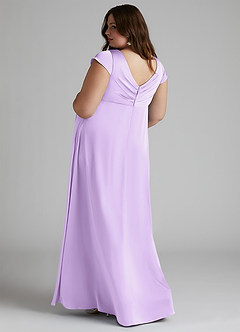 Azazie Allessia Maternity Bridesmaid Dresses A-Line Pleated Stretch Satin Floor-Length Dress image9