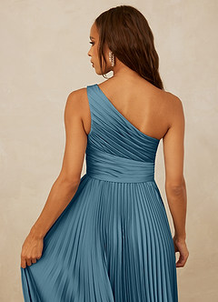 Christian Siriano Bridal for Azazie 1008 Brautjungfernkleider A-Linie One-Shoulder Stretch-Satin Kleid Bermudablau image6