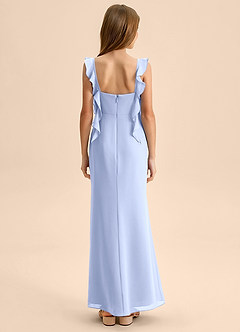 Azazie Jessamine Junior Ice Mermaid Sweetheart Neckline Chiffon Dress image2
