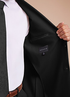 front Owen Noir Costume pantalon léger sur mesure